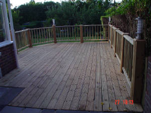 25 square meter raised deck - strong enough to park a car on!