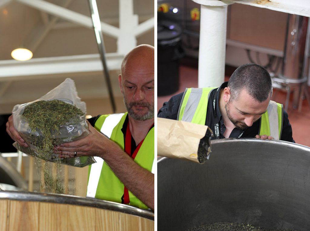 Brewing wild tea with herbs and hops