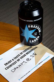 Freedom lager neighbour gift